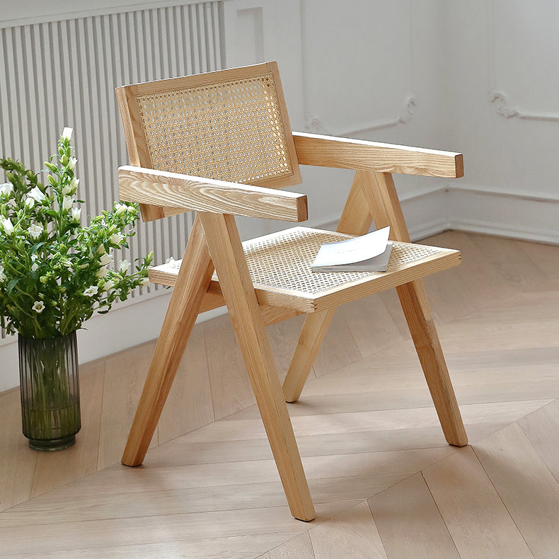 Traditional Style Chairs Dining Kitchen Arm Chairs with Wooden Legs