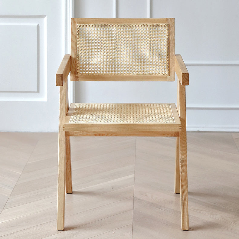 Traditional Style Chairs Dining Kitchen Arm Chairs with Wooden Legs