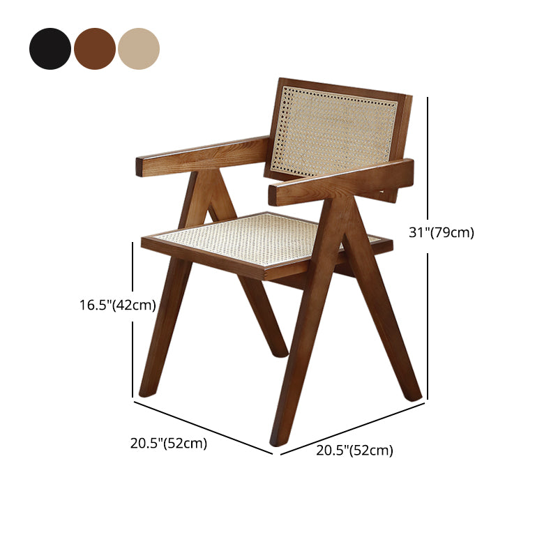 Traditional Style Chairs Dining Kitchen Arm Chairs with Wooden Legs