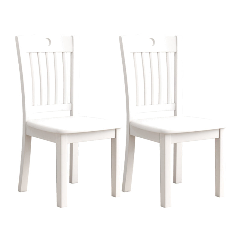Traditional Style Chair Dining Kitchen Armless Chairs with Wooden Legs