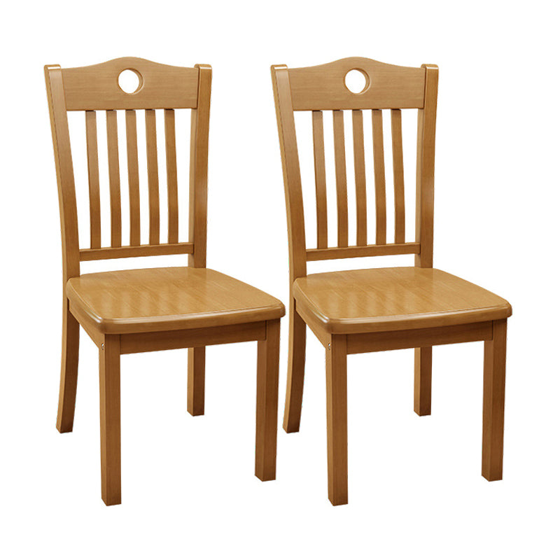 Traditional Style Chair Dining Kitchen Armless Chairs with Wooden Legs