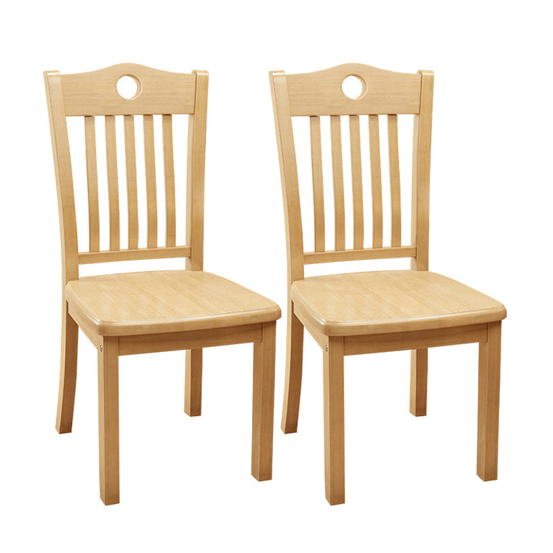 Traditional Style Chair Dining Kitchen Armless Chairs with Wooden Legs