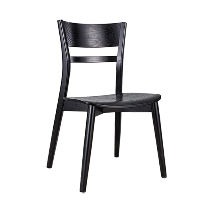 Industrial Home Open Back Chair Matte Finish Wood Dining Chair