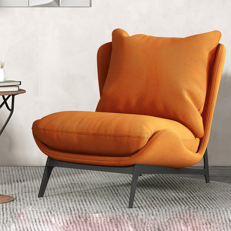 Industrial Style 26.77" Wide Pillow Back  Armless Lounge Chair