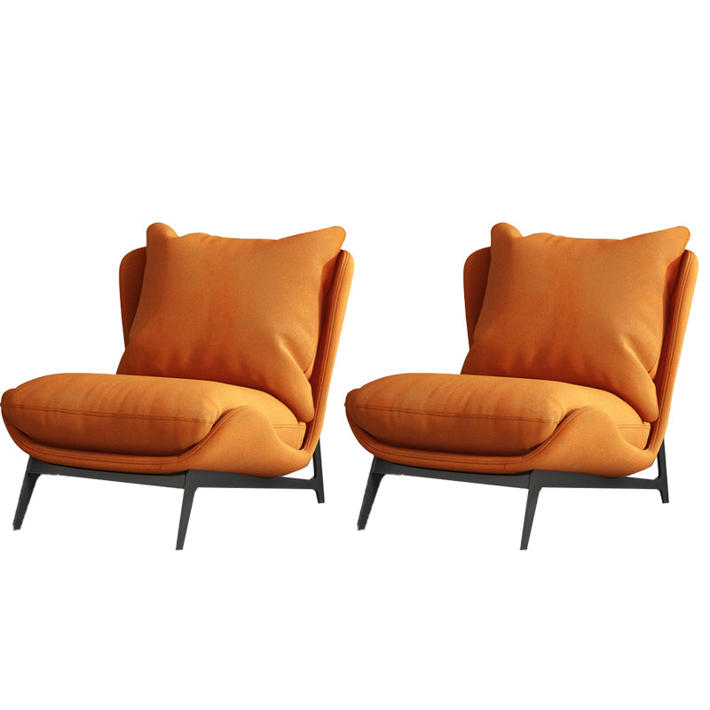 Industrial Style 26.77" Wide Pillow Back  Armless Lounge Chair