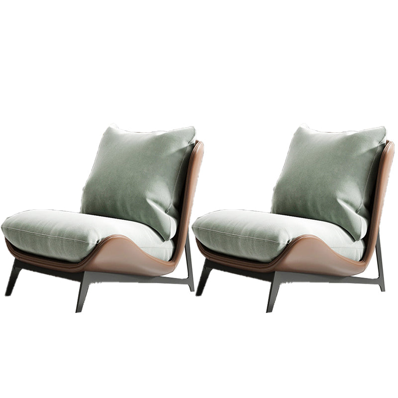 Industrial Style 26.77" Wide Pillow Back  Armless Lounge Chair