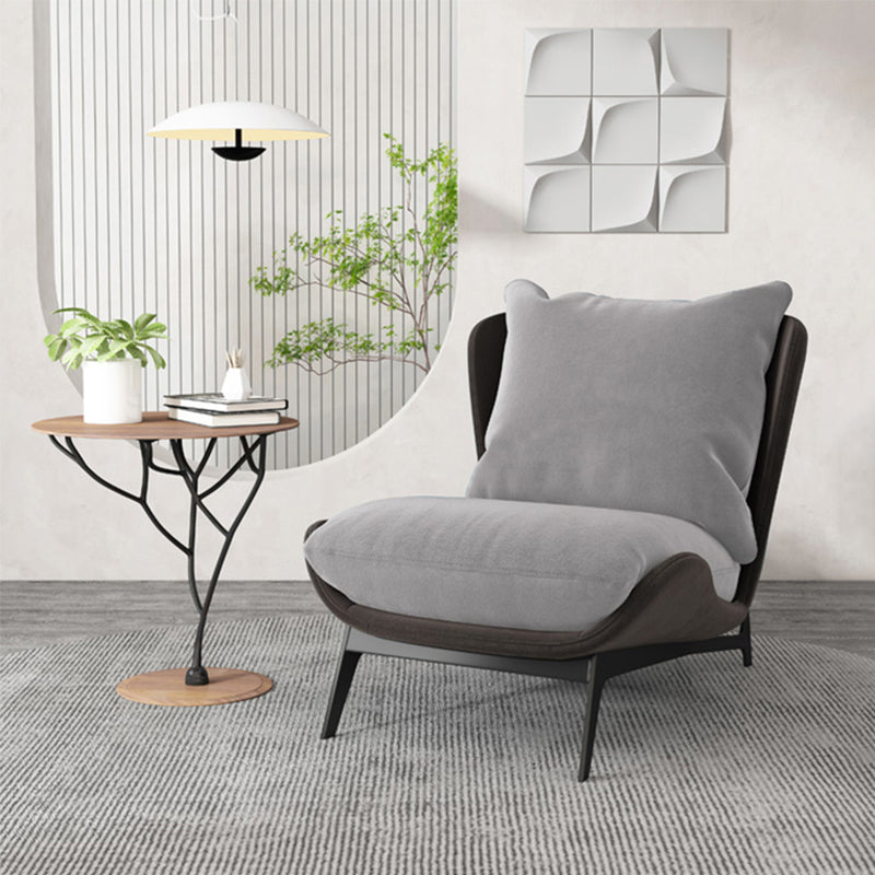 Industrial Style 26.77" Wide Pillow Back  Armless Lounge Chair
