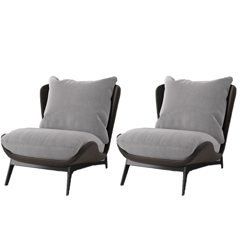 Industrial Style 26.77" Wide Pillow Back  Armless Lounge Chair