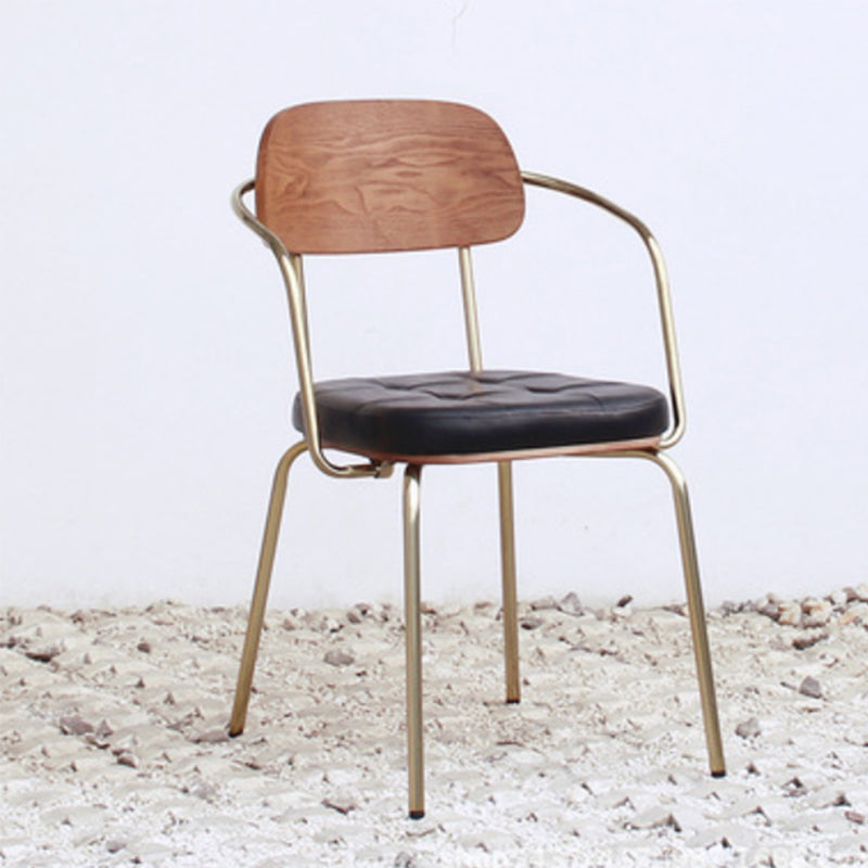 21.85" Wide Industrial Style Single Sofa Chair Basic Four Leg Fixed Back Arm Chair