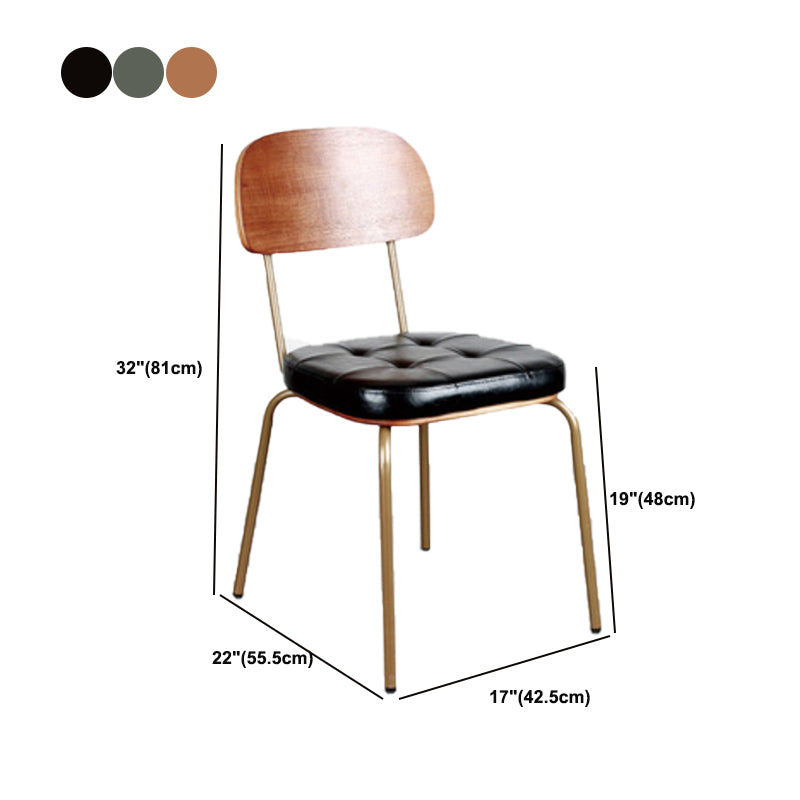 21.85" Wide Industrial Style Single Sofa Chair Basic Four Leg Fixed Back Arm Chair