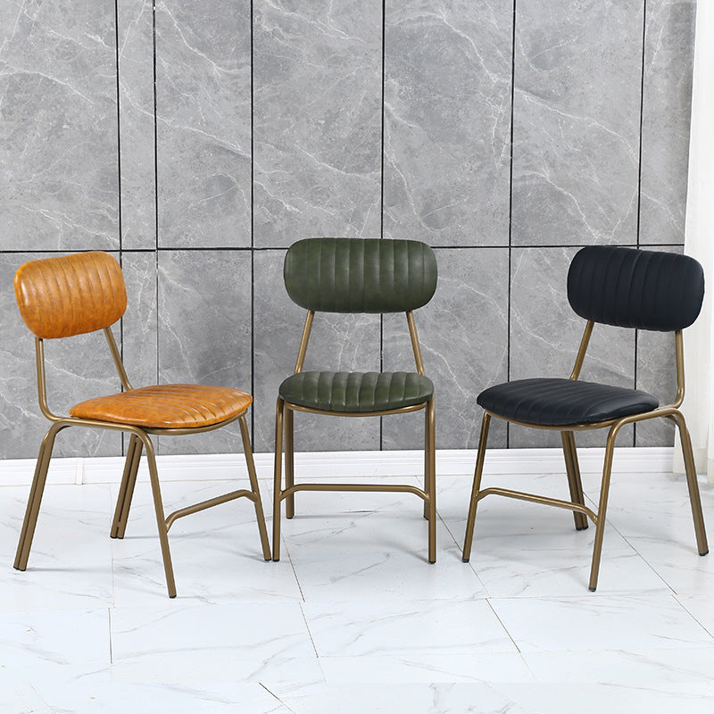 19.69" Wide Industrial Style Single Sofa Chair Fixed Back Basic Four Leg Armless Chair