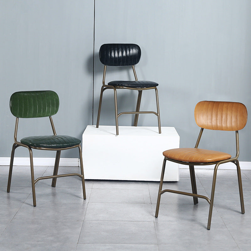 19.69" Wide Industrial Style Single Sofa Chair Fixed Back Basic Four Leg Armless Chair