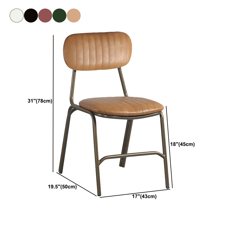 19.69" Wide Industrial Style Single Sofa Chair Fixed Back Basic Four Leg Armless Chair