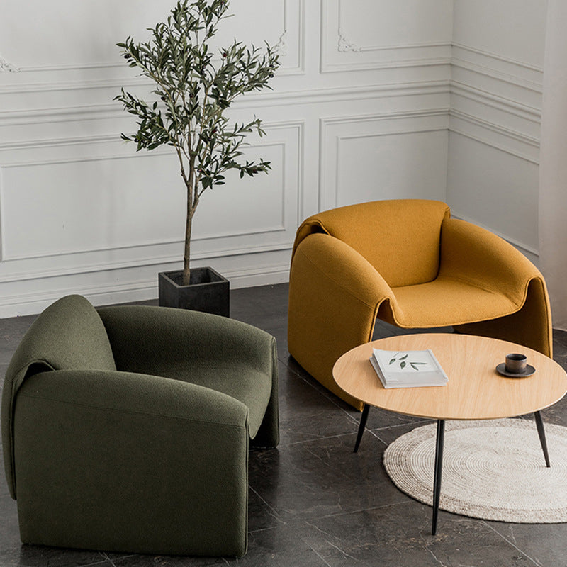 Mid-Century Modern Armless Accent Room Chair Fixed Back Accent Chair for Living Room