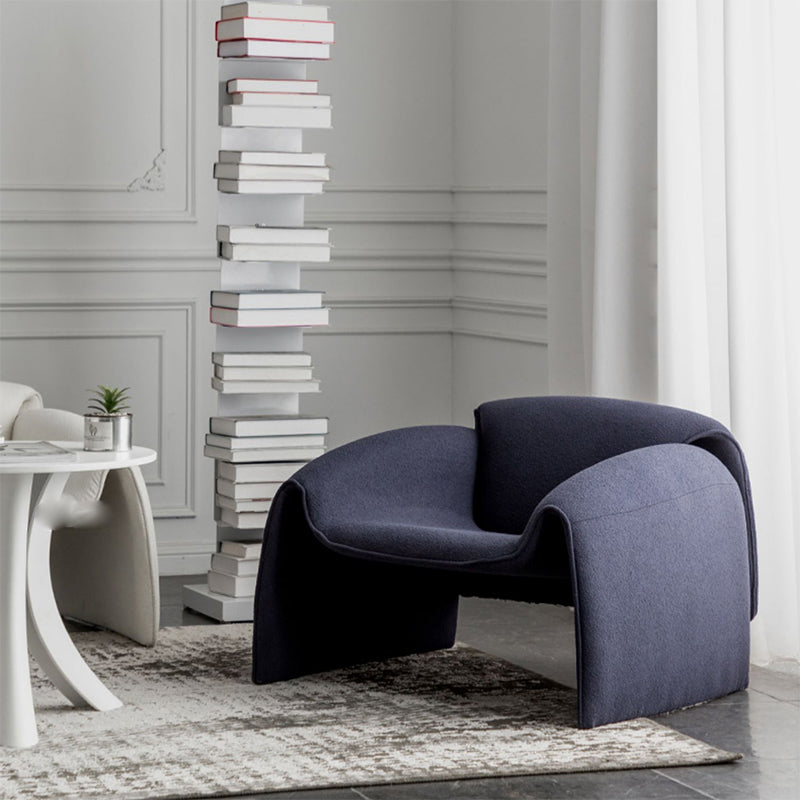 Mid-Century Modern Armless Accent Room Chair Fixed Back Accent Chair for Living Room