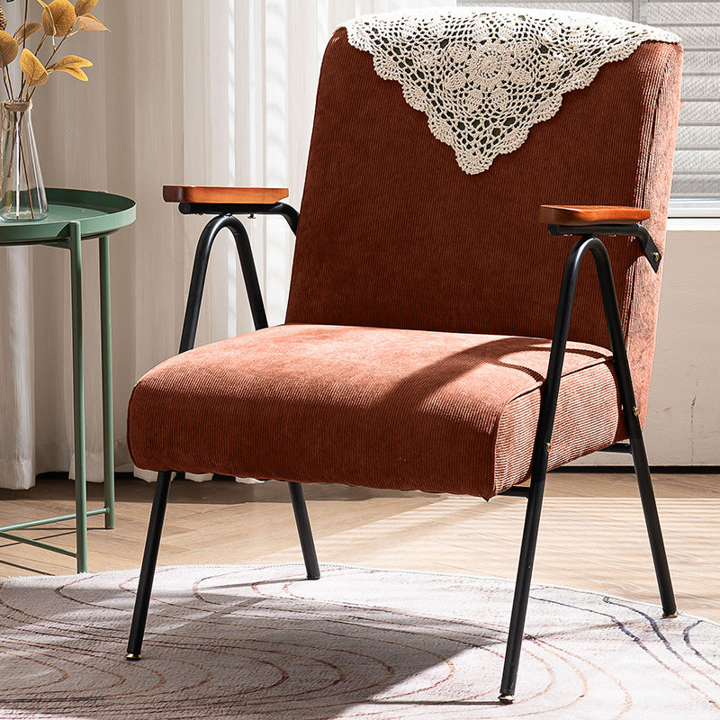 19.69" Wide Scandinavian Style Single Sofa Chair Fixed Back Arm Chair