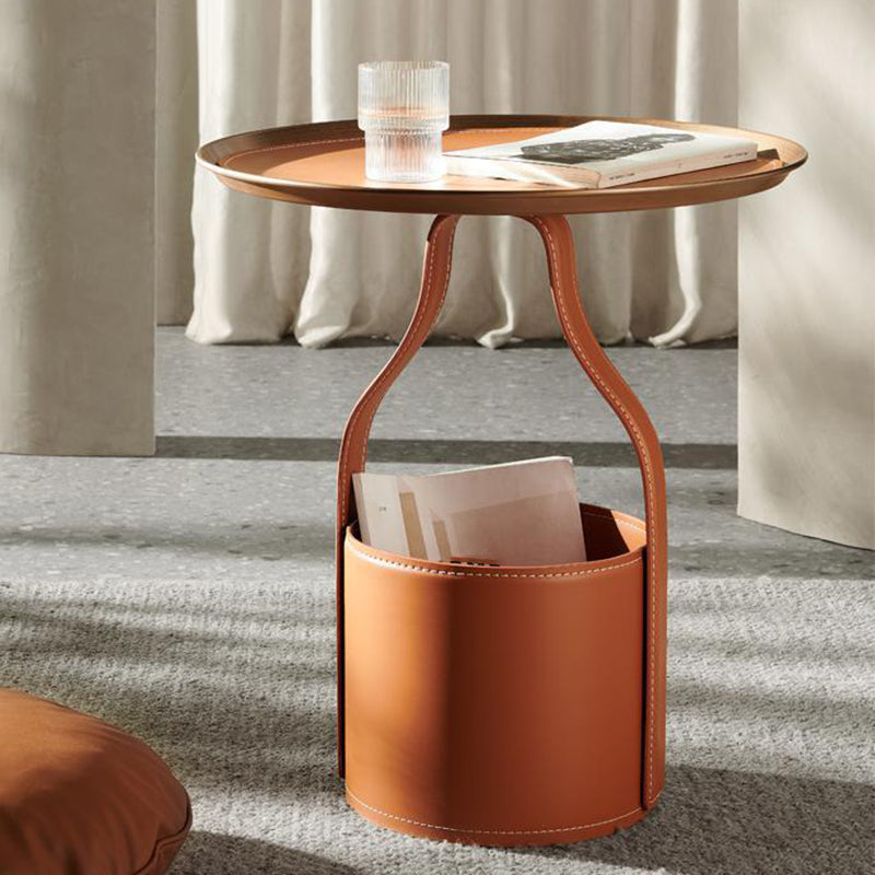 20.87" Tall Mid-century Style Coffee Cocktail Table Pedestal Coffee Table