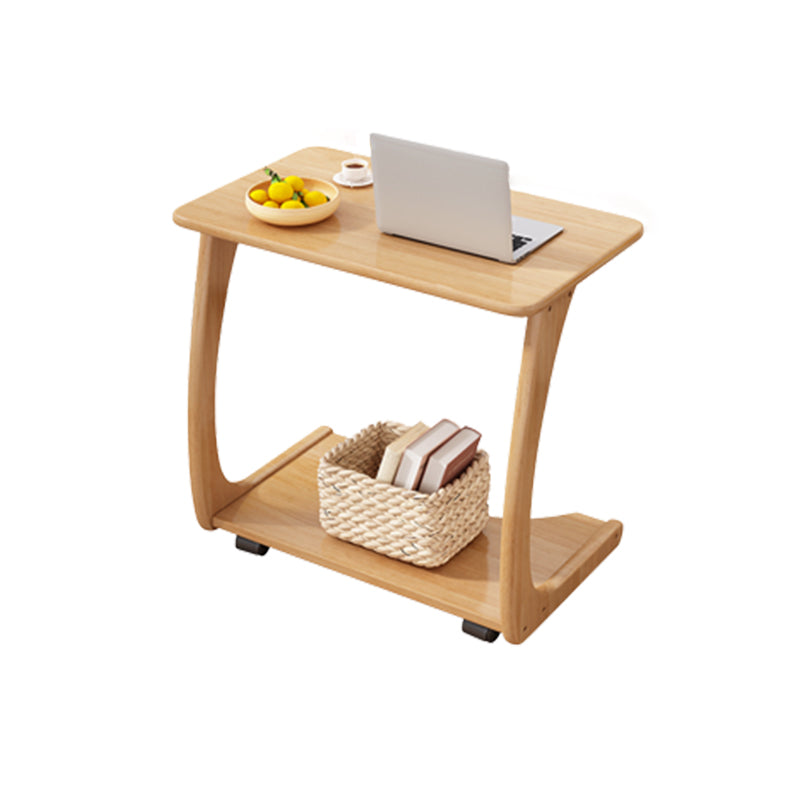 25.59" Tall Contemporary Style Coffee Cocktail Table Solid Wood Coffee Table