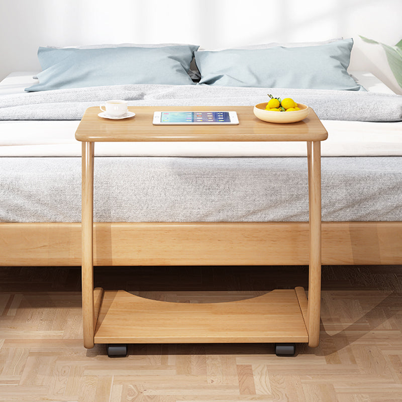 25.59" Tall Contemporary Style Coffee Cocktail Table Solid Wood Coffee Table