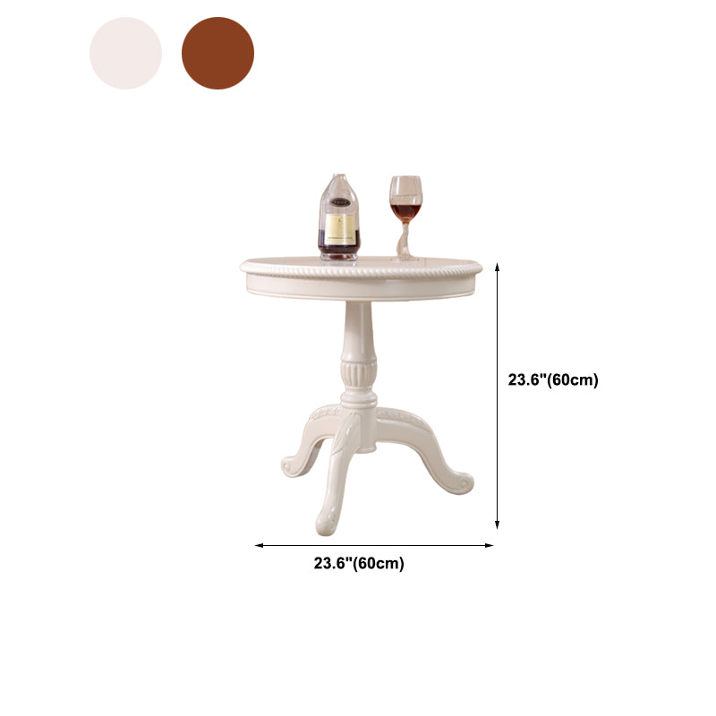 Scandinavian Pedestal Coffee Table Round Wooden Coffee Table for Living Room