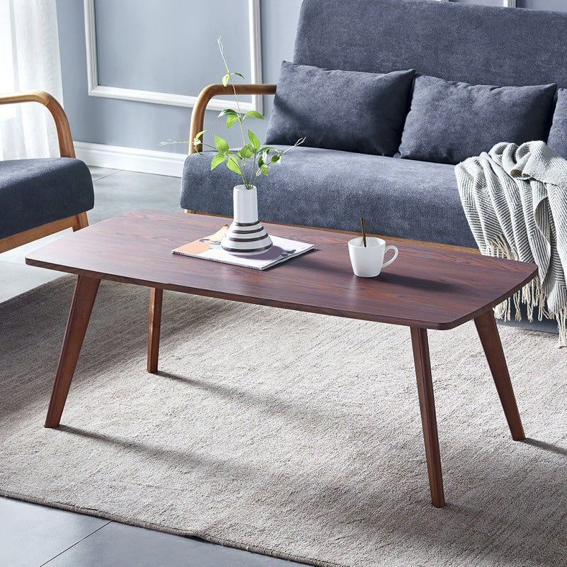 4 Legs 1 Coffee Table Modern Rectangular Solid Wood Coffee Table