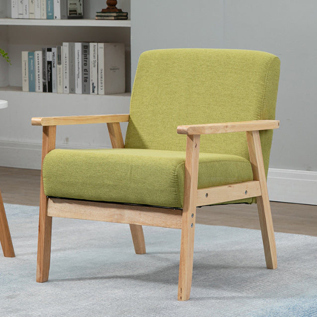 Linen Chair 25.1" L X24.4"W X28.3"H Removable Cushions Chair for Living Room