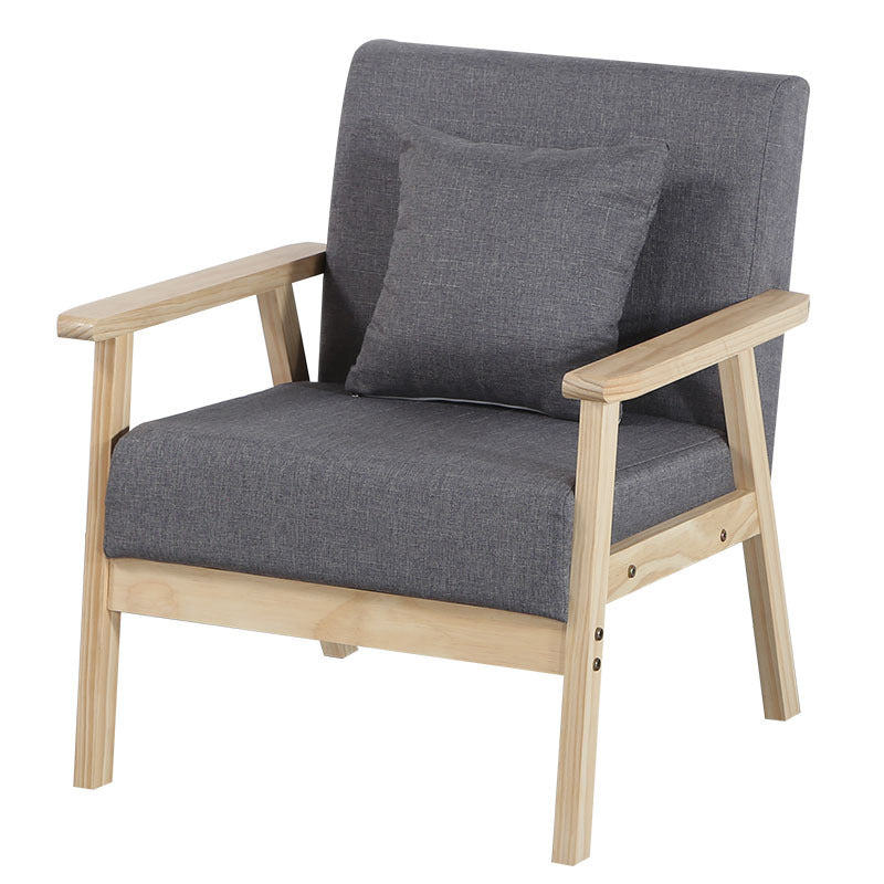 Linen Chair 25.1" L X24.4"W X28.3"H Removable Cushions Chair for Living Room