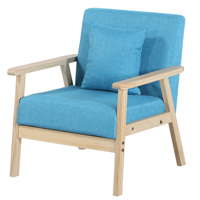 Linen Chair 25.1" L X24.4"W X28.3"H Removable Cushions Chair for Living Room