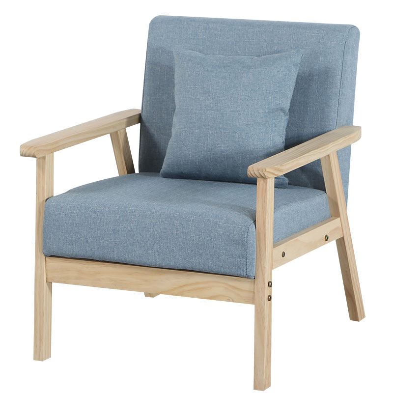 Linen Chair 25.1" L X24.4"W X28.3"H Removable Cushions Chair for Living Room