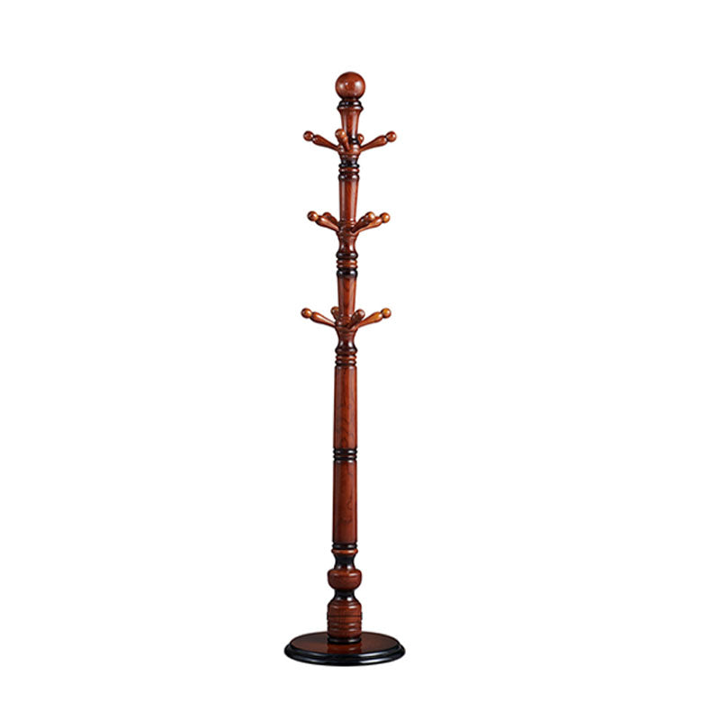 Mid-Century Modern Hall Stand Oak Wood Hooks Included Free Standing Entryway Kit