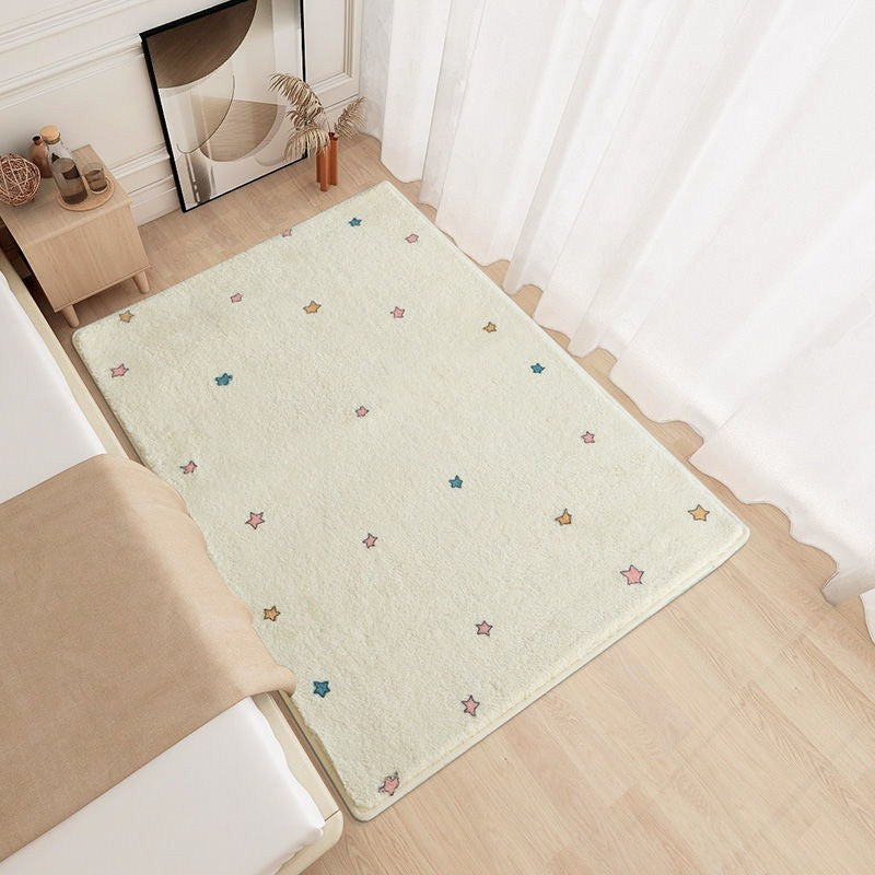 Trendy Graffiti Pattern Carpet Polyester Rug Non-Slip Backing Area Rug for Living Room