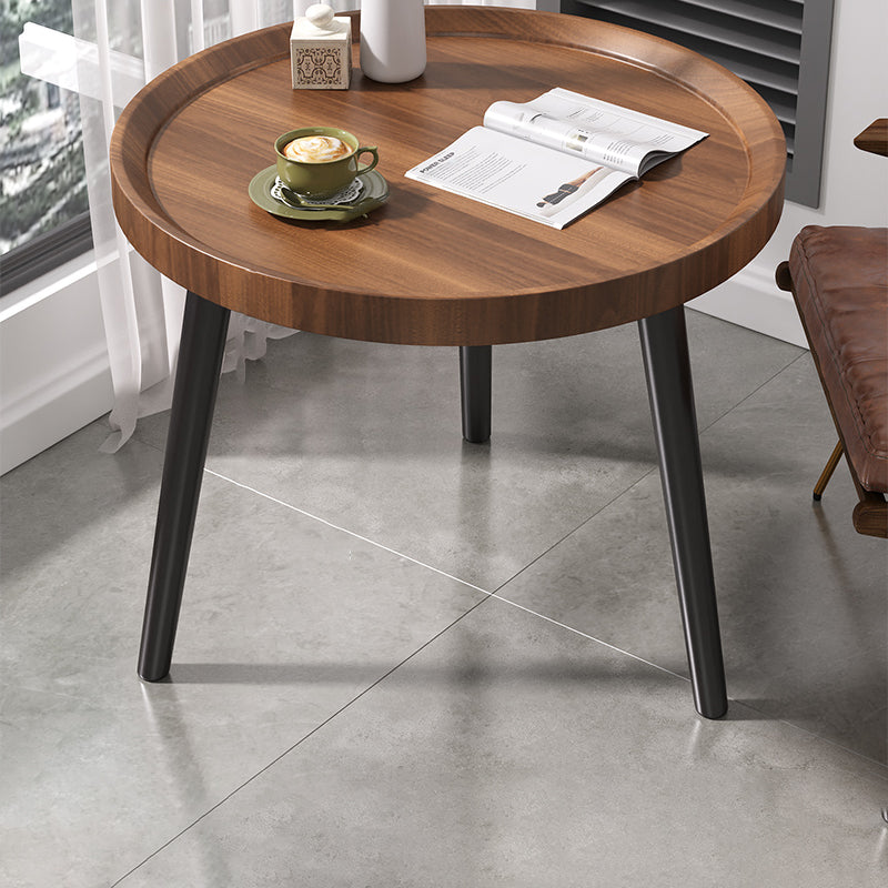 Round 3 Legs Modern End Table Solid Wood Minimalist Side End Table