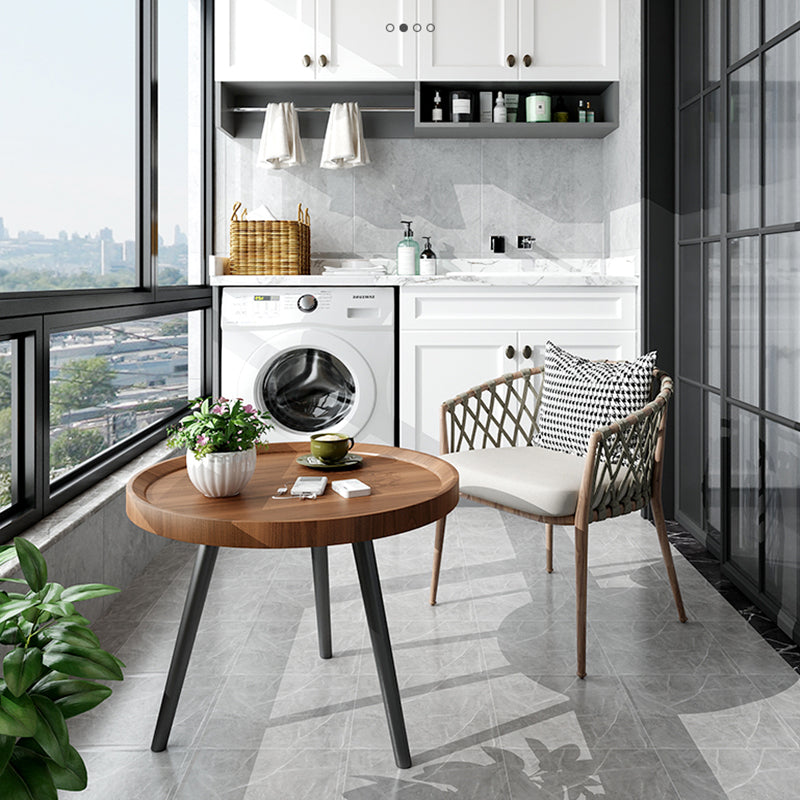 Round 3 Legs Modern End Table Solid Wood Minimalist Side End Table