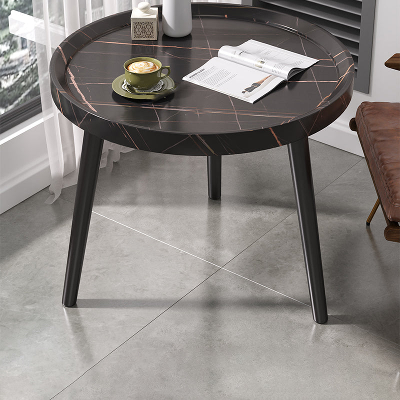 Round 3 Legs Modern End Table Solid Wood Minimalist Side End Table