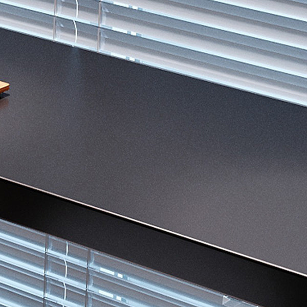 Black Solid Wood Top Bar Table with Acrylic Base Modern Pub Table for Home