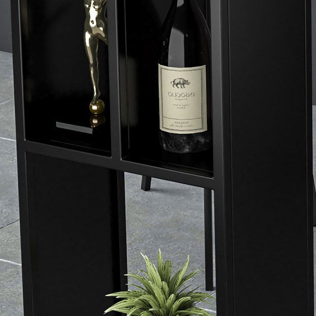 Contemporary Pub Table with Storage Base Matte Finish Stone Top Bar Table