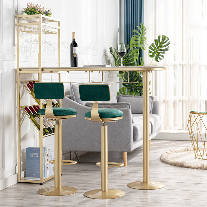 Sintered Stone Top Irregular Shape Bar Table Luxurious Bar Table with Double Pedestal