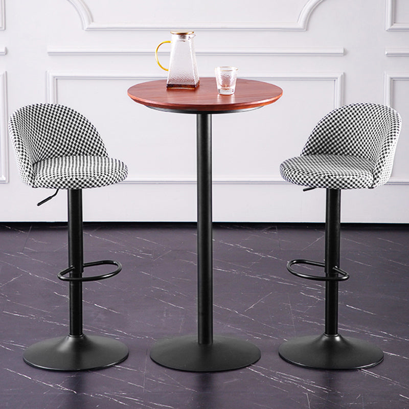 Modern Adjustable Height Stool Matte Finish Upholstered Bar Stools