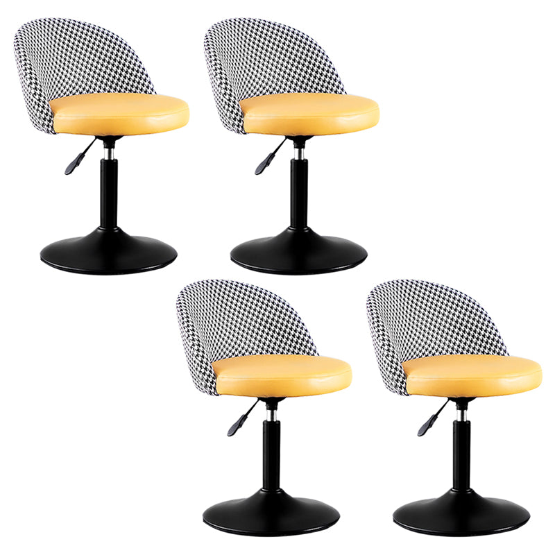 Modern Adjustable Height Stool Matte Finish Upholstered Bar Stools