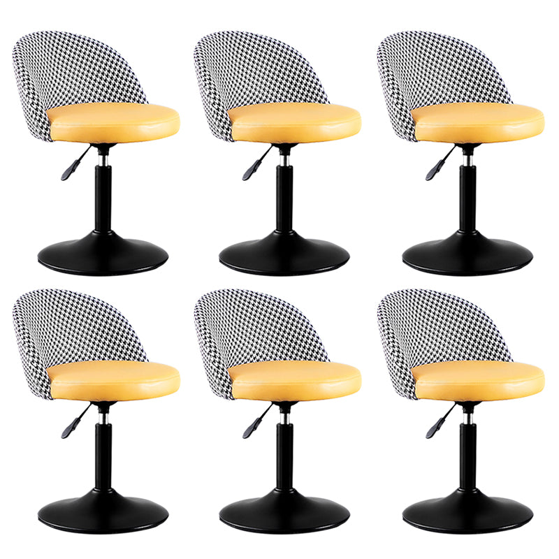 Modern Adjustable Height Stool Matte Finish Upholstered Bar Stools