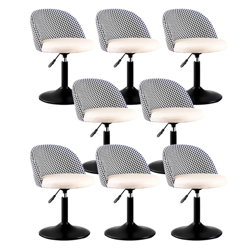 Modern Adjustable Height Stool Matte Finish Upholstered Bar Stools