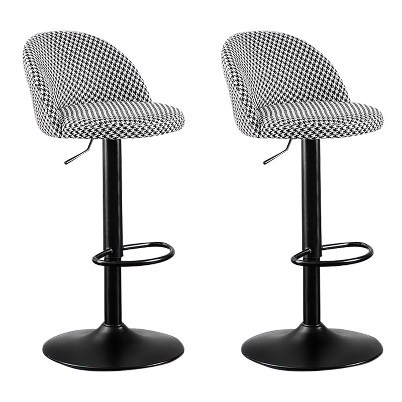 Modern Adjustable Height Stool Matte Finish Upholstered Bar Stools