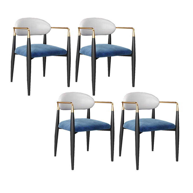 Full Back Upholstered Bar Chair Industrial Arm Rectangle Bar Stool