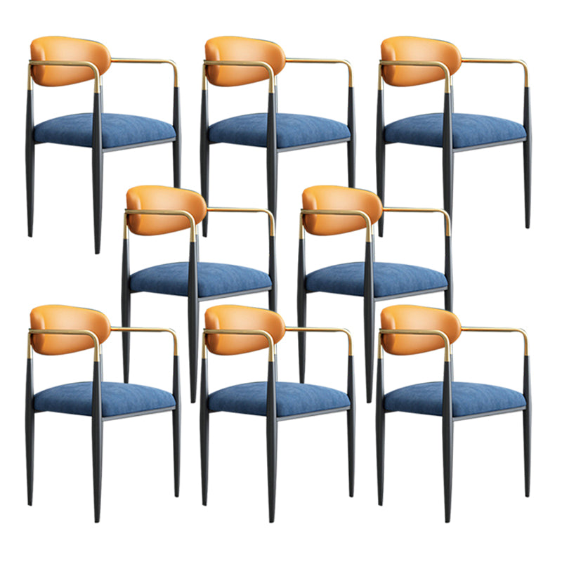 Full Back Upholstered Bar Chair Industrial Arm Rectangle Bar Stool