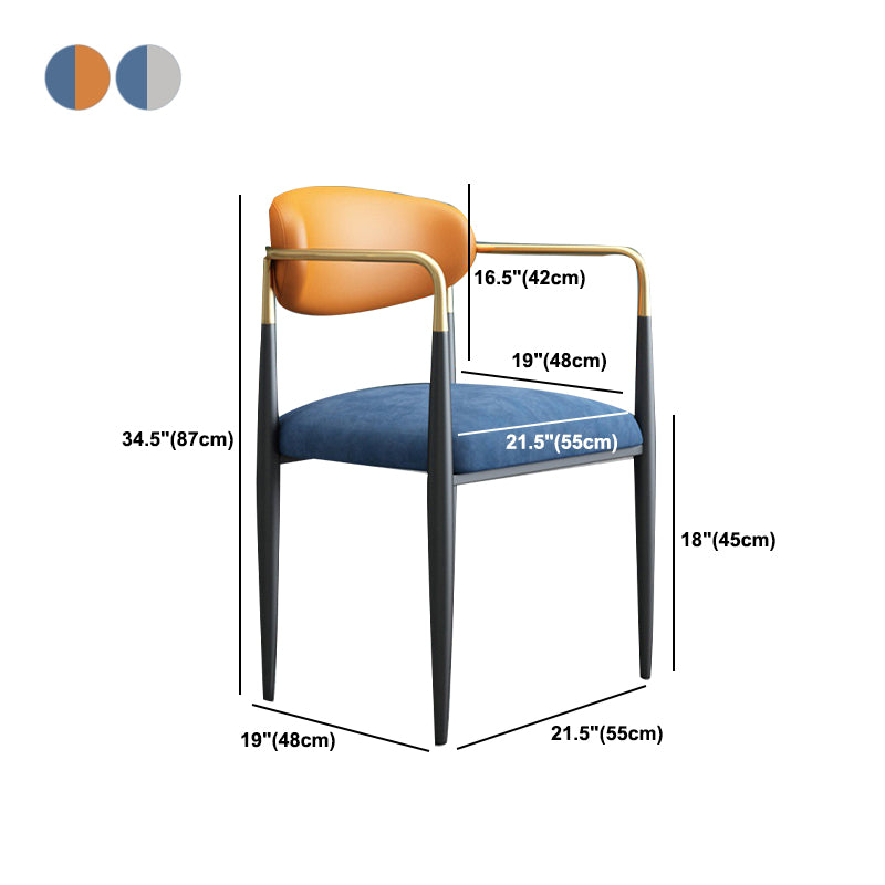 Full Back Upholstered Bar Chair Industrial Arm Rectangle Bar Stool