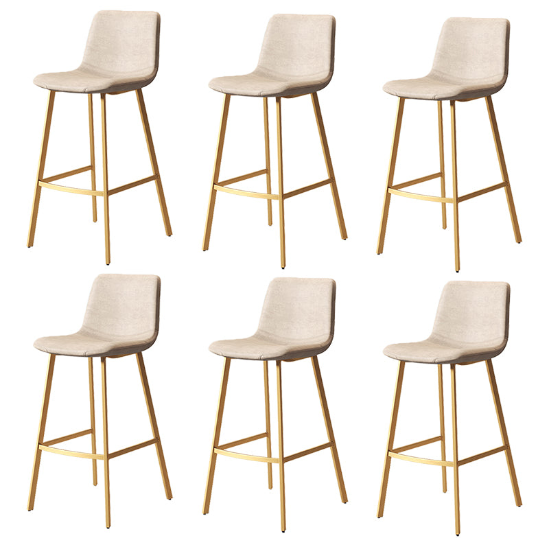 Armless Faux Leather Counter Stool Industrial Footrest Bar Stool