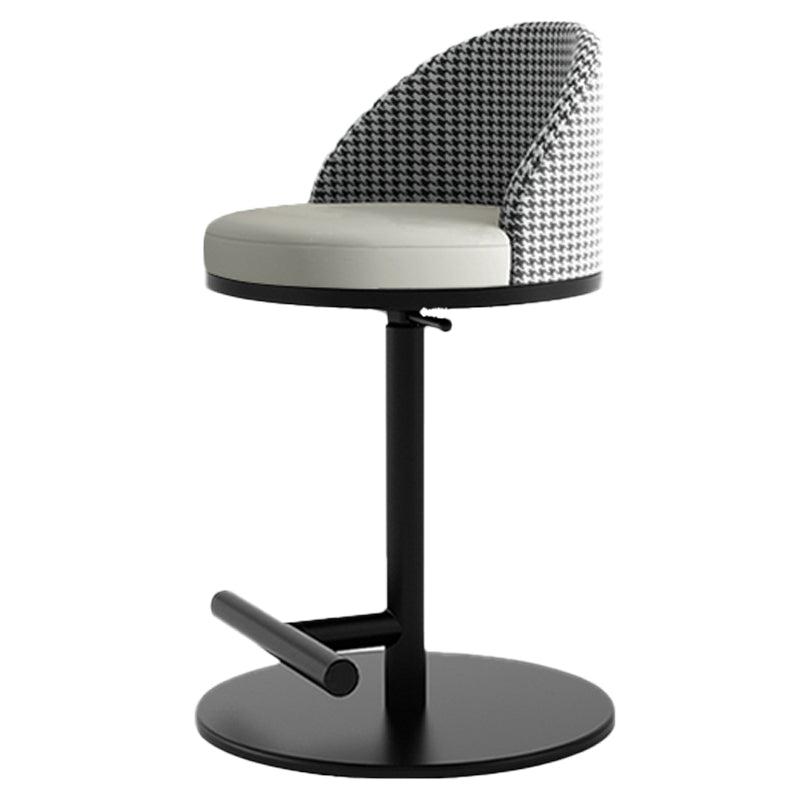 Adjustable Height Armless ar Chair Modern Upholstered Rotatable Bar Stool