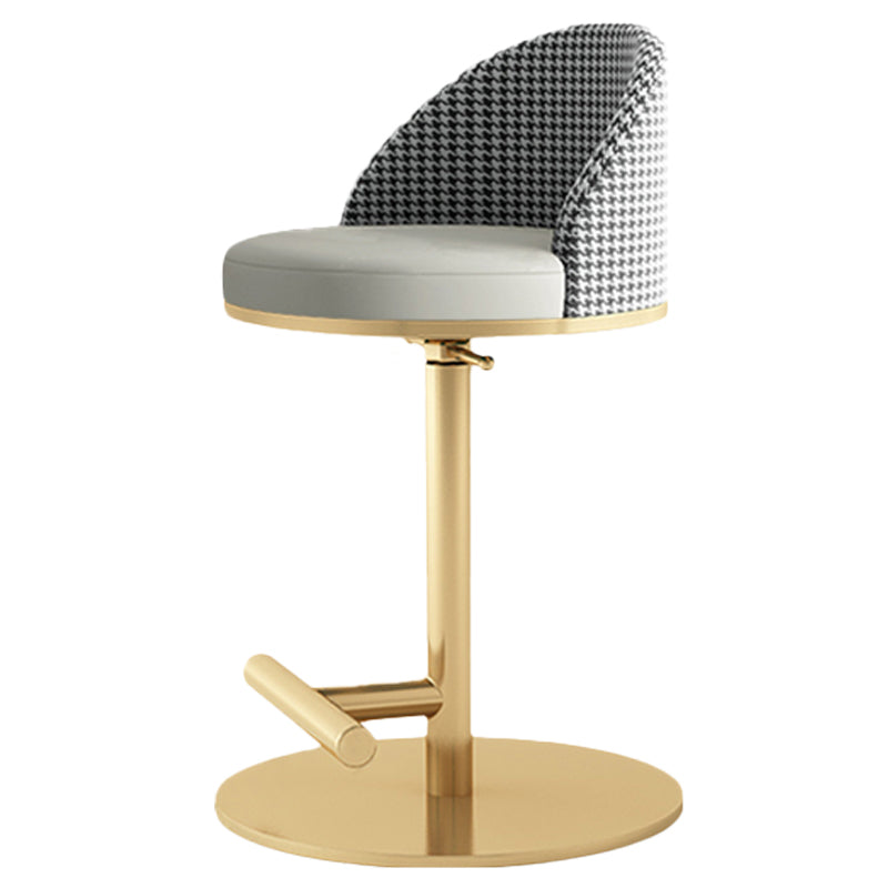Adjustable Height Armless ar Chair Modern Upholstered Rotatable Bar Stool