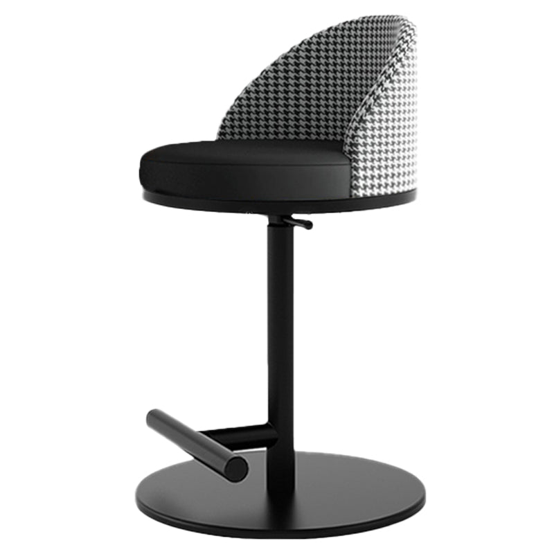 Adjustable Height Armless ar Chair Modern Upholstered Rotatable Bar Stool