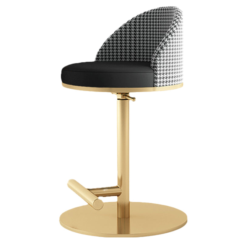Adjustable Height Armless ar Chair Modern Upholstered Rotatable Bar Stool